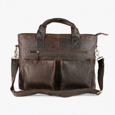 Crazy Horse Vintage Briefcase For Men