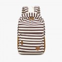 Cute Striped Printing Canvas Backpack