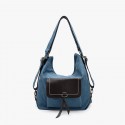 Leather &#038; Canvas Patchwork Handbag Shoulder