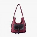 Leather &#038; Canvas Patchwork Handbag Shoulder