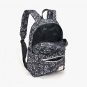 Fashionable Black Floral School Backpack