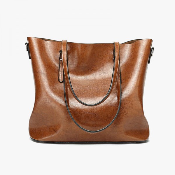 Oil Wax Leather Shoulder Bag