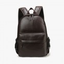 Preppy Leather School Casual Backpack