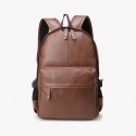 Preppy Leather School Casual Backpack