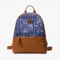 Bohemian Printing Canvas Leather &#038; Backpack