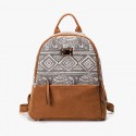 Bohemian Printing Canvas Leather &#038; Backpack